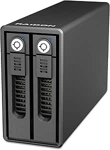 Raidon gr3660 de TB2 Caja Raid para 2 x 3,5 Pulgadas o 2 x 2 ...