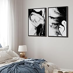 MUDECOR Framed Canvas Print Wall Art Set Black and