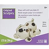 Original Sculpey White, Non Toxic, Polymer clay, Oven Bake Clay, 1.75 pounds