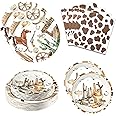 180PCS Cowboy Party Supplies Serve 60, Western Party Paper Plates and Napkins Kit for Wild West Cowboy Rodeo Birthday Baby Shower Party Decorations, Includes Dinner Plates, Dessert Plates, Napkins