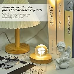 Honoson 8 Pcs Wooden LED Display Base Lighted Base