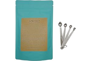 SunCoast Sugar Gliders Blueberry Fortifier Complete Vitamins and Calcium with Free Stainless Steel Measuring Spoons