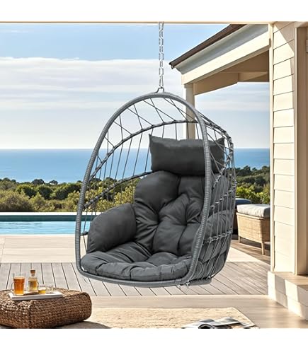 Egg Chair Outdoor Oslimea Waterproof Egg Chair Cover - Fits