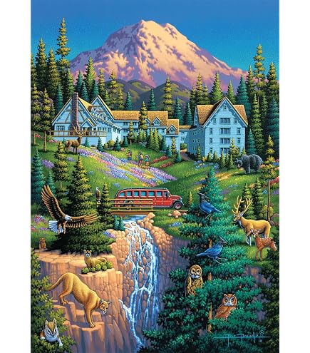 Buffalo Games – Multipack Dowdle 4 En 1 Con 3 Rompecabezas De 300 Piezas Y 1 Panorámico De 500, Para Noches De Juego En Familia