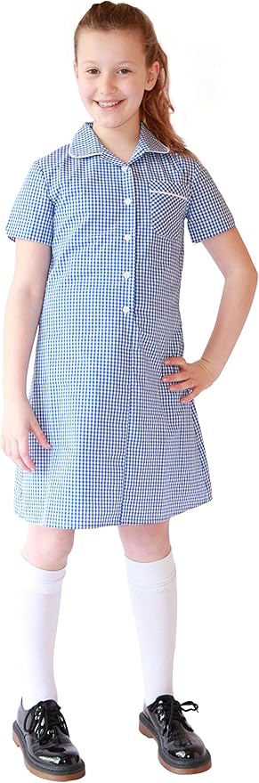 pure cotton gingham school dress