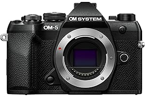 OM SYSTEM OM-5 Mark II Body Black Compact Light Weight Weather Sealed 4K Video Camera Best for Outdoor Travel