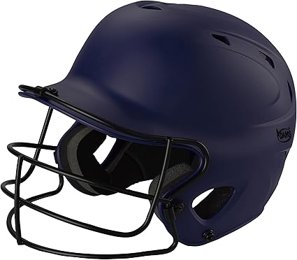 Download Amazon Com Adams Usa Performance Matte Finish Batting Helmet With Softball Face Mask Navy Blue Small Medium Sports Outdoors PSD Mockup Templates