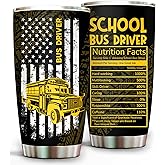 2IMT Bus Driver Appreciation Gifts for Men, Women - School Bus Driver Gifts, Back To School Cup, Thank My Bus Driver Accessories Cup Tumbler, Bus Driver Retirement Gift Truck Tumbler Insulated 20oz