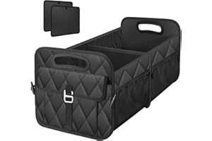 Olosar Collapsible Trunk Organizer - Portable SUV Car Accessories for Any Car, Mini-Van, Large, Black