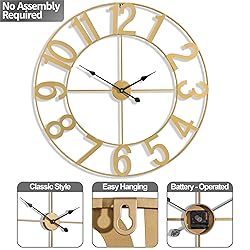 Sorbus Large Wall Clock for Living Room Decor
