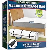Meersburg Vacuum Mattress Bag for Memory Foam and Latex - Sealed for Easy Movement, Transport and Storage (Twin/Twin-XL)