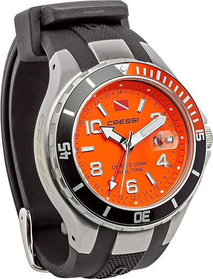 Cressi Traveller Dual Time Reloj de Buceo, Unisex