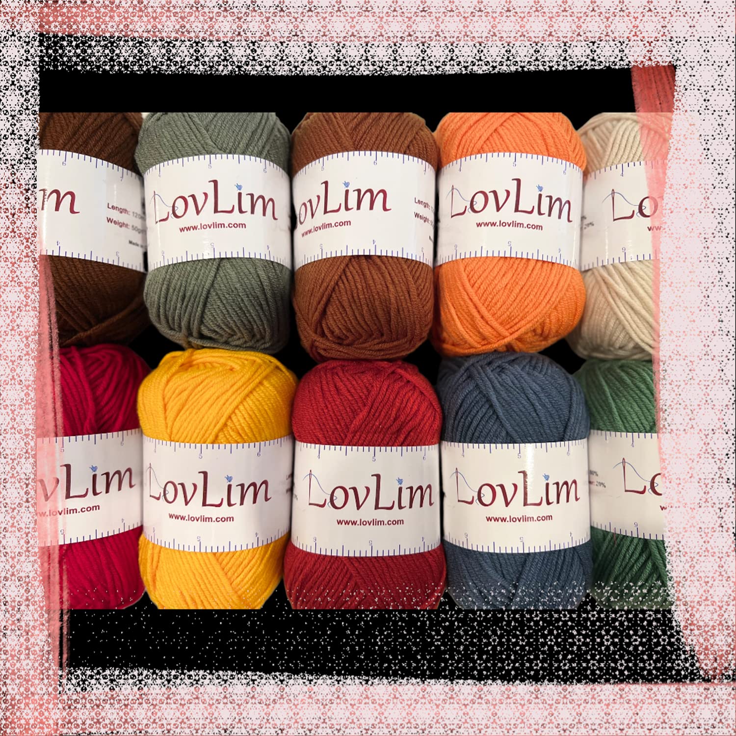 Crochet Yarn, 10x50g Soft Cotton Yarn Skeins, 1200+ Yards, for Crochet and Knitting, Free Crochet/Amigurumi Patterns, Craft DK Yarn Perfect Starter Kit (Autumn)