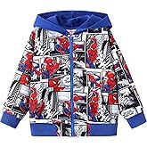 Marvel Zip Up Hoodie Spiderman Hooded Sweatshirt Lightweight Cardigan Spider-Verse Venom Outfit Toddler Boy Girl Kids 2-12Y