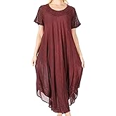 Sakkas Everyday Essentials Cap Sleeve Caftan Dress/Cover Up