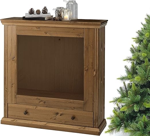 Kaminumrandung Kaminumbau Kamin Landhaus Stil - Dekokamin Kiefer