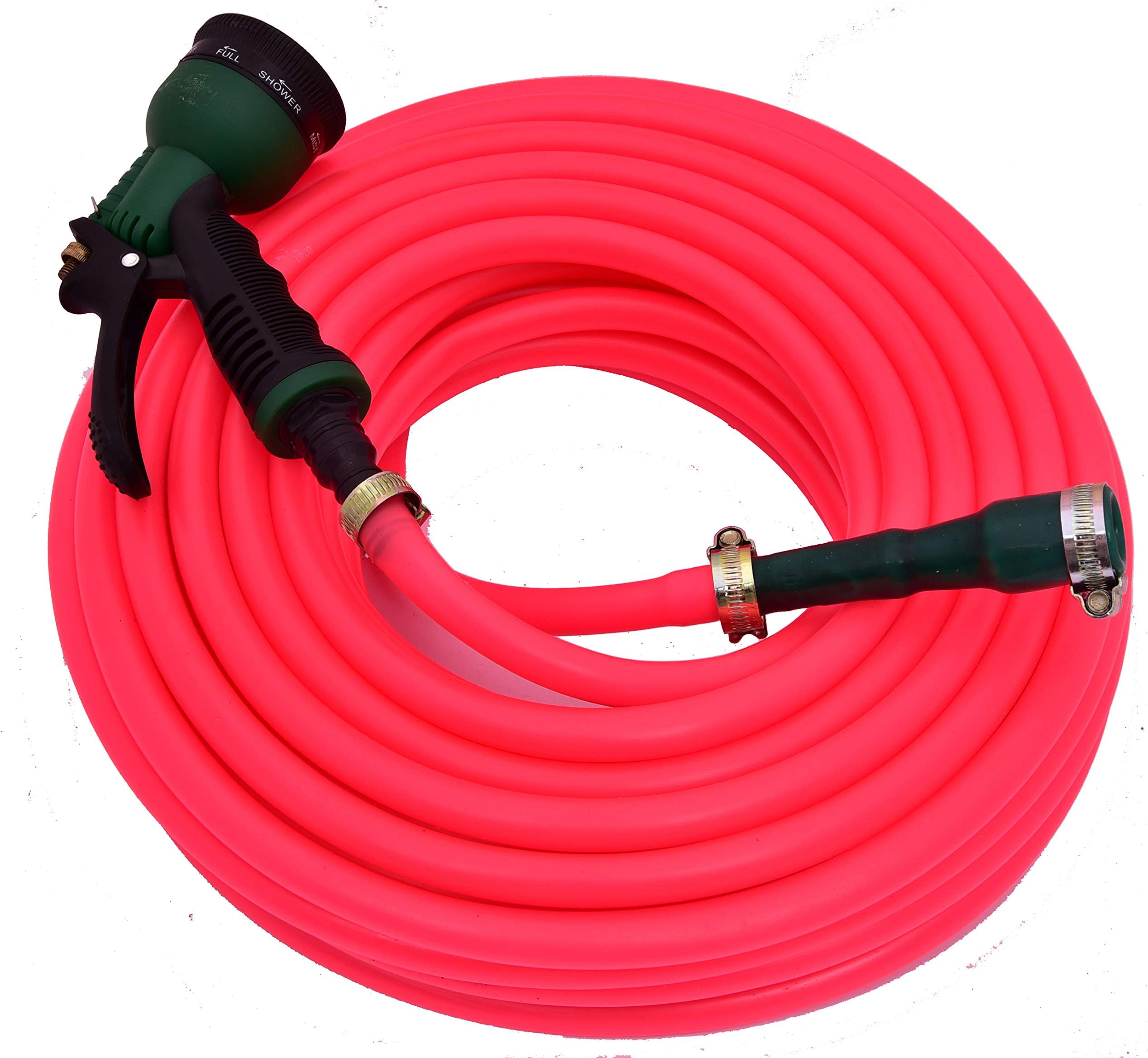 CINAGRO Long Lasting Flexible Garden Hose Pipe (Length: 10meters - Size: 1/2 inch) with 8 Mode Spray Nozzle Gun, for Gardening, Car Wash, Floor Clean, Pet Bath (Assorted Colour)