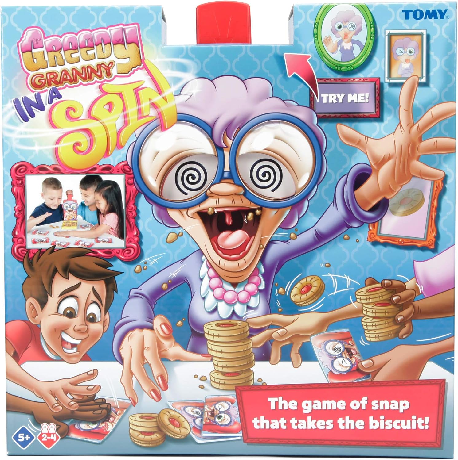 TOMY Games T73114 Greedy Granny - in a Spin, Multicolor, 26.7 cm (W) x 6 cm (L) x 26.7 cm (H)