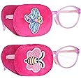 Astropic 2Pcs Eye Patches for Kids | Girls Eye Patch for Glasses | Medical Eye Patches for Children with Lazy Eye | Amblyopia Eye Patch for Toddlers to Cover Either Eye (Butterfly & Dragonfly)
