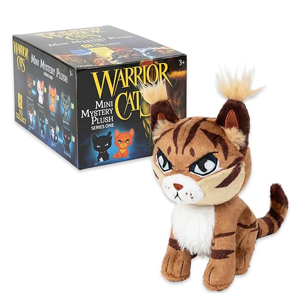 WARRIOR CATS MINI MYSTERY PLUSH, SERIES 1, BOOK SERIES, MYSTERY PLUSH BOX, BLIND BOX, 1 OF 8 POSSIBLE, OFFICIAL MERCH