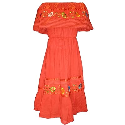 Womens Puebla Crochet Mexican Embroidered Dress - Nigeria | Ubuy