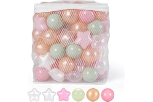 STARBOLO Ball Pit Balls - 100pcs Crush Proof Plastic Children's Toy Balls Macaron Ocean Balls for Birthday Parties Games Pool Foam Ball Pit Play Tent …