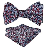Alizeal Mens 2pcs Floral Pattern Self-tied Bow Tie