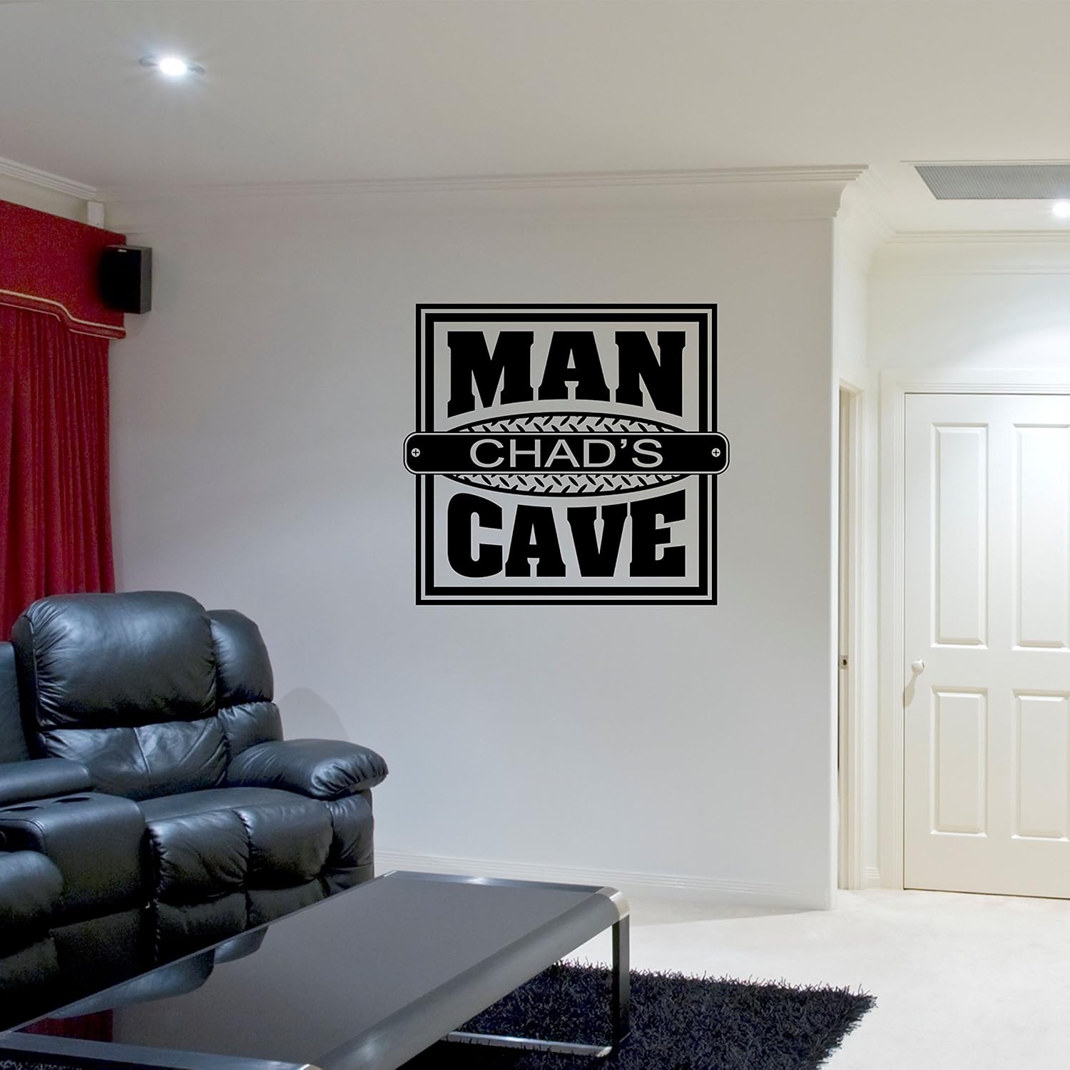 Custom Name Man Cave Wall Decal Personalized Name Man
