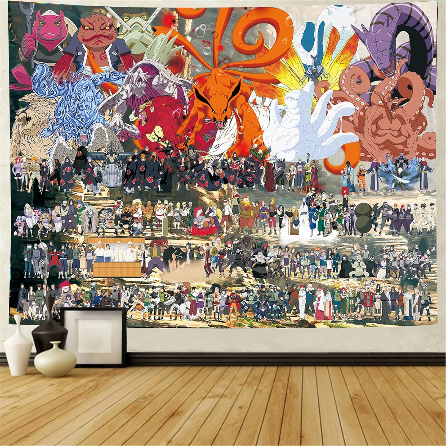 Tapestries - Wsoaam Poster Tapestry - Anime Decorations - Japanese Backgrounds - Anime Peripherals, Art Wall Hanging Wall Decor, Metal Poster, Dorm Bedroom Scroll 60x80in (Japanese Anime 4)