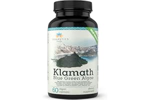 TERAPUTICS Premium Klamath Lake Blue Green Algae - More Powerful Than Spirulina and Chlorella Supplements | Pure Chlorophyll Rich SuperFood, Sourced from Organic Klamath Lake, 500mg, 60 Vegan Capsules
