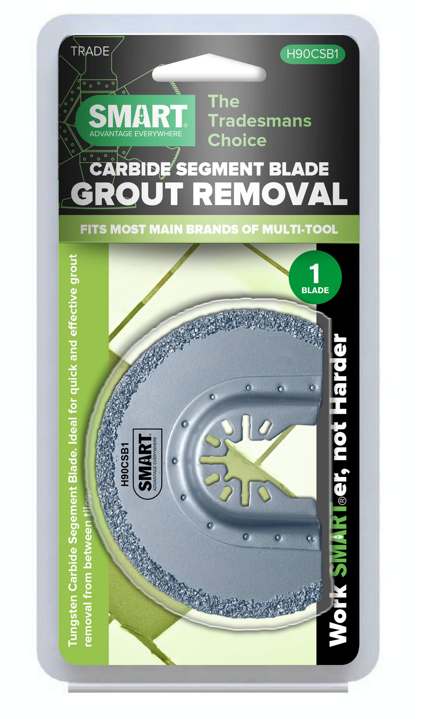SMART H90CSB1 Trade 90 mm Tungsten Carbide Segment Blade,Black