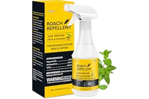 BugBai Roach Killer Repellent Indoor, 16OZ Natural Peppermint Oil Cockroach Repellent Home Kitchen Safe for Pets and Kids, Powerful Roach Spray to Kill & Get Rid of Roaches Permanently
