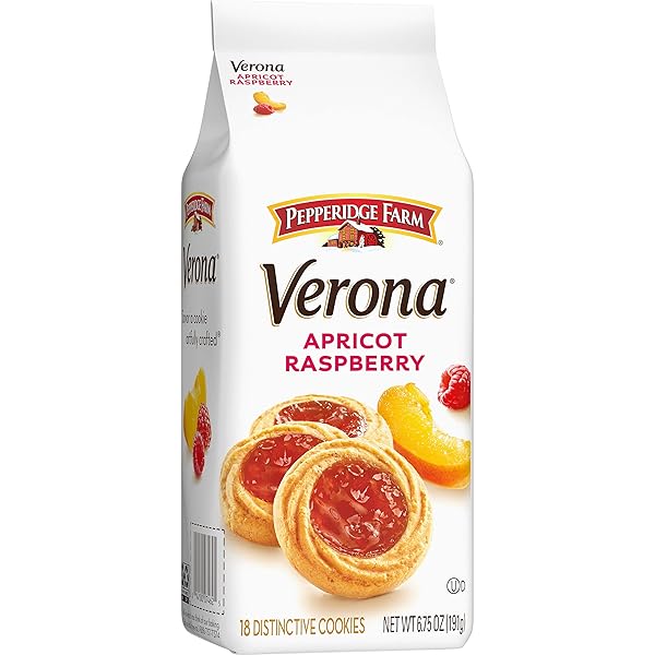 PEPPERIDGE FARM VERONA APRICOT RASPBERRY THUMBPRINT COOKIES, 6.75 OZ. BAG