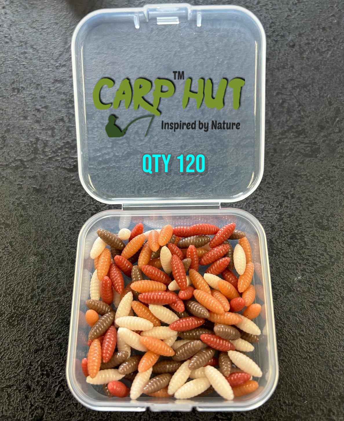 Artificial Pop Up Flavour Infused Maggot Casters for Carp and Coarse Fishing 11mm x120 (Mixed Colours)