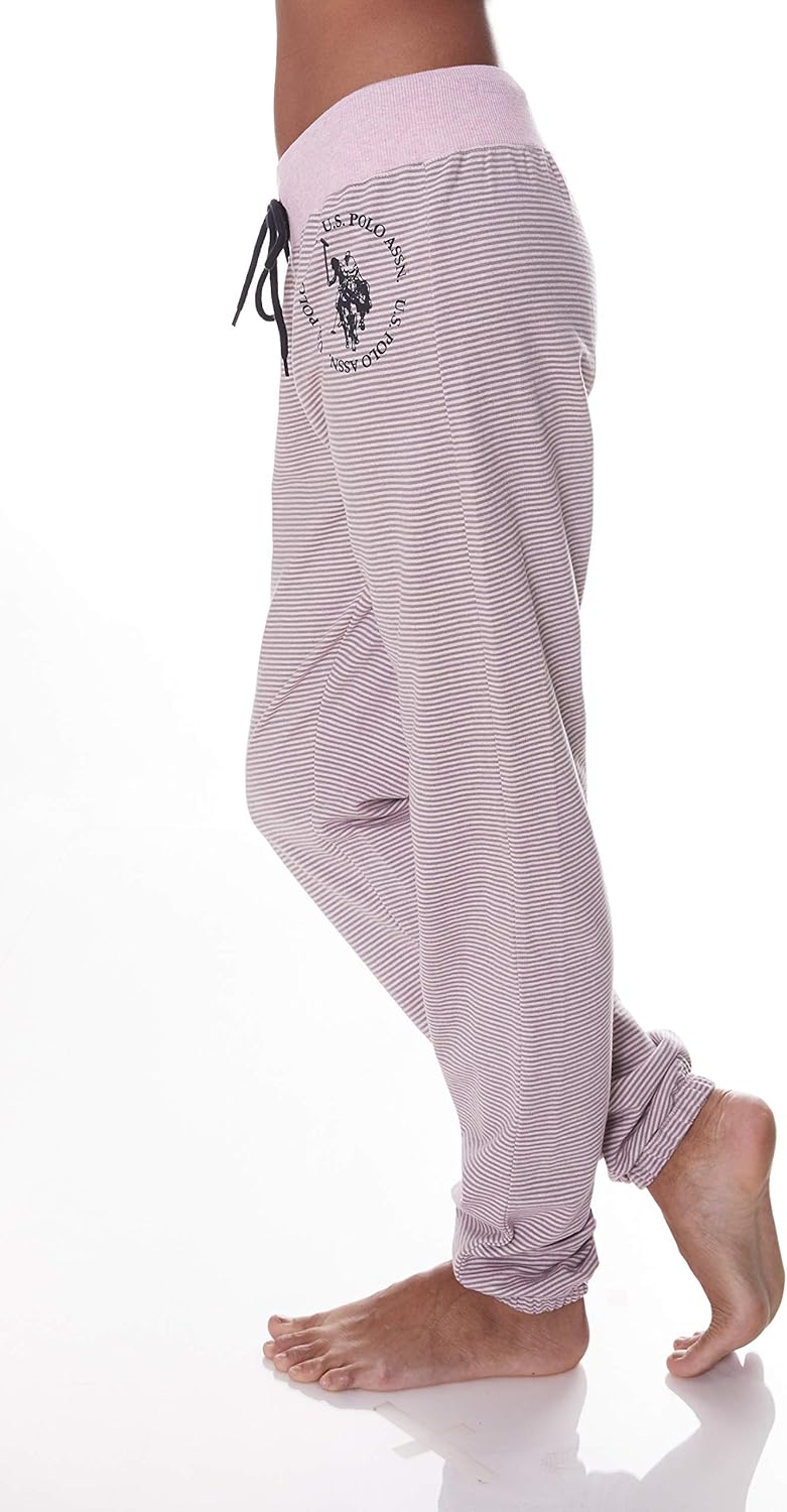 U.S. Polo Assn. Essentials Womens French Terry Jogger Lounge Sleep Sweatpants Pajamas: Clothing