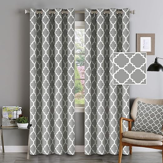 Amazon Com Flamingo P Blackout Curtains Moroccan Tile Print