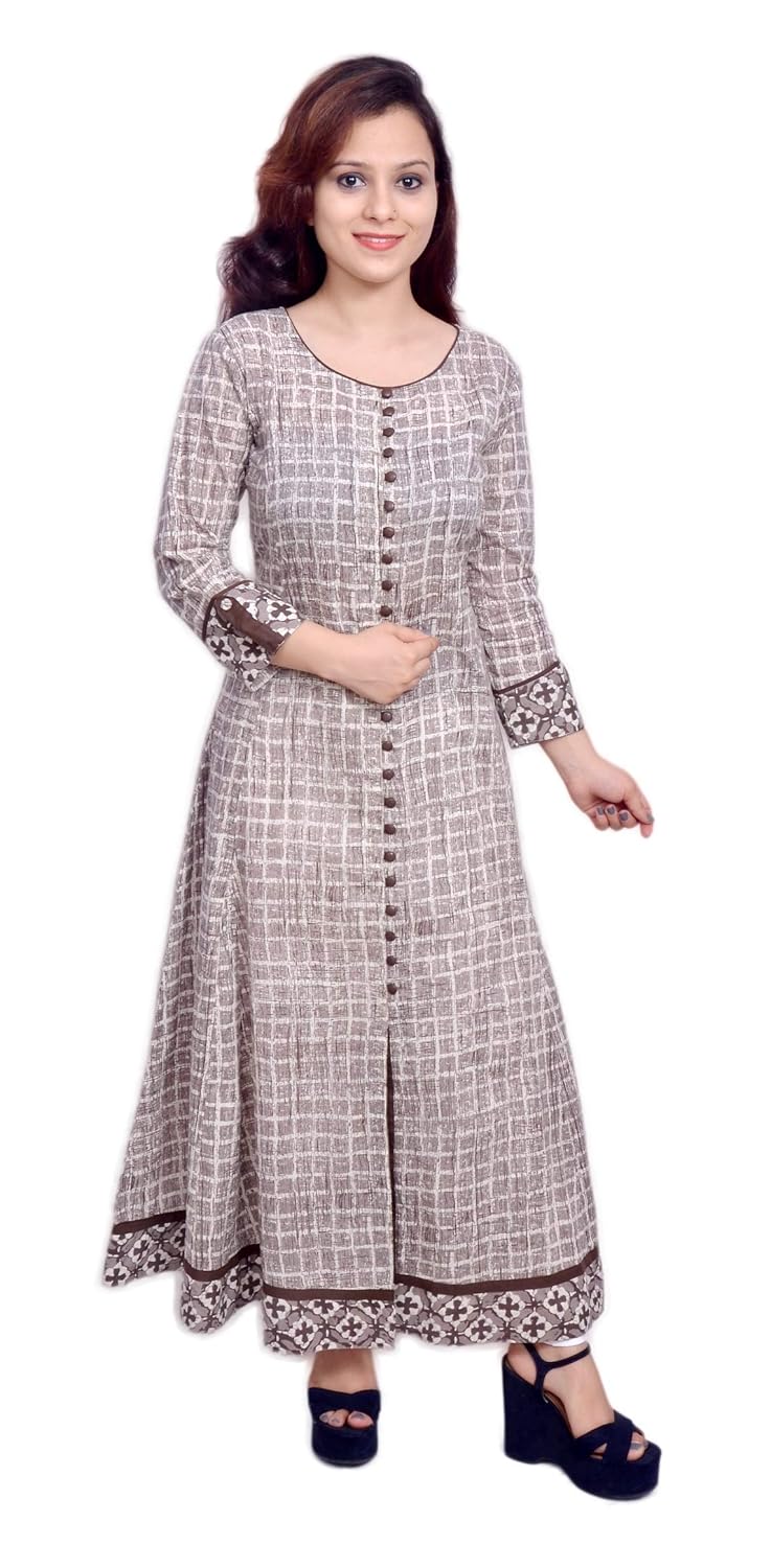 yash gallery women`s cotton anarkali kurti