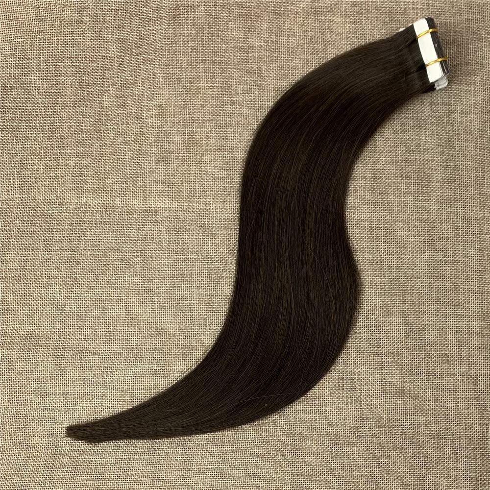 Komorebi #2 Darkest Brown-22Inch Remy Hair Tape In Hair Extensions Human Hair Darkest Brown 20pcs 50g Long Straight Skin Weft Hair Invisible Double Sided Tape Human Hair
