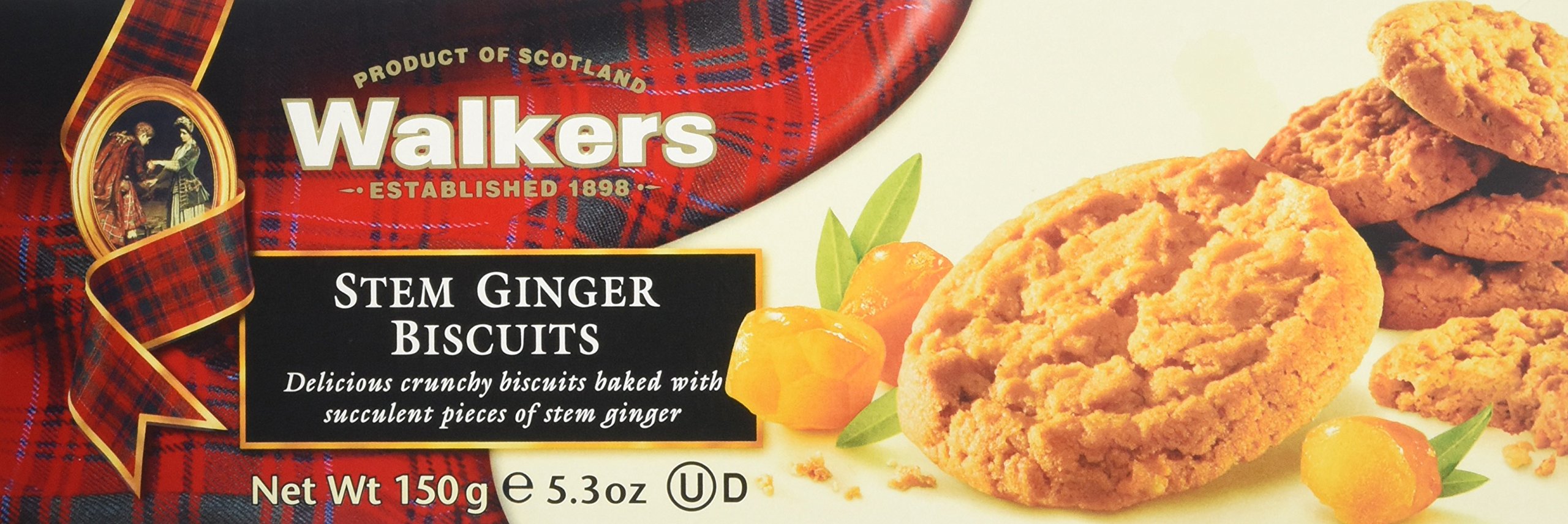 Walkers Shortbread Stem Ginger Shortbread, 6.2Ounce Boxes