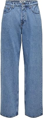 ONSREMI Talle Medio Corte Wide Leg Vaqueros Azul 31/30