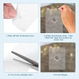 sourcing map 12Pcs Window Screen Repair Patch 7x5in Fiberglass Mesh view 4