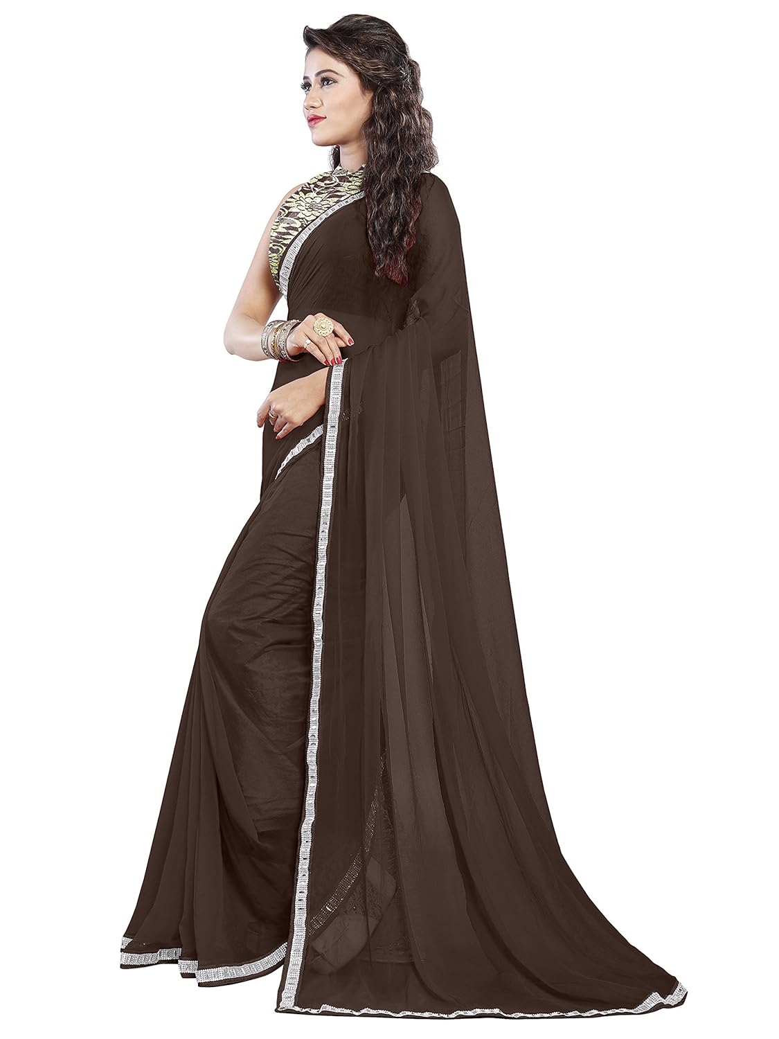 Indian Ethnic Party Wear Sari Designer Bollywood Wedding Chiffon