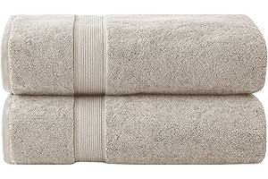 Madison Park Signature 800GSM Bath Sheet Towel Oversized 34" x 68" 2 Pack 100% Cotton Bath Towel Set Highly Absorbent Hotel Spa Quality for Bathroom, Natural