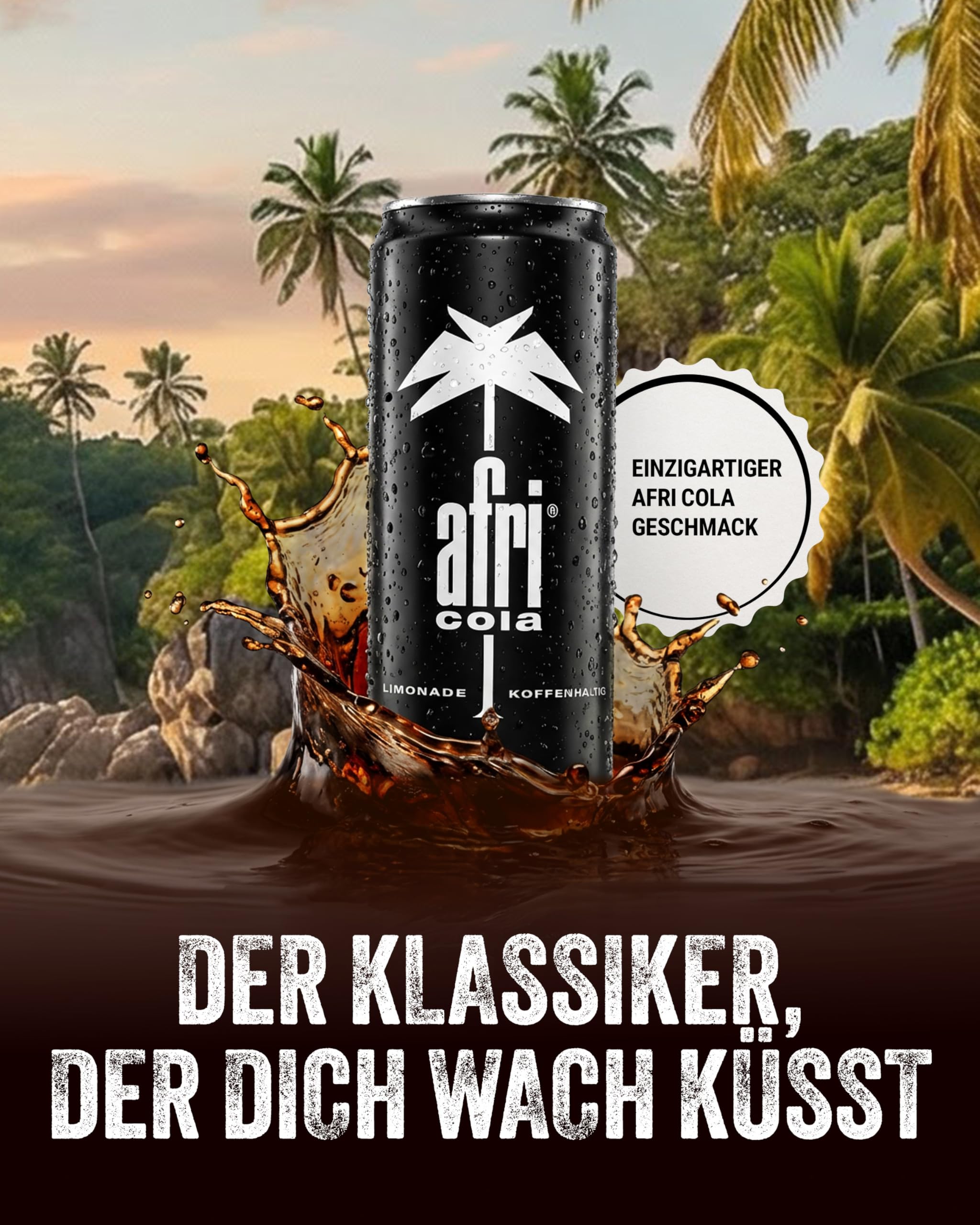 afri cola – Cola-Drink 24 x 330 ml in der Dose – Kultgetränk mit Zucker & vollem afri-Geschmack – Koffeinhaltige Cola-Limonade mit intensivem, einzigartigem Geschmack in praktischen Getränkedosen 3