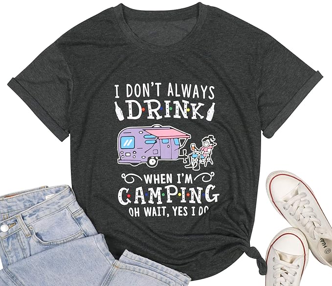 Buy Camping Tee TShirt for Women Camping Graphic Shirts Summer Casual