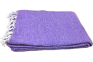Open Road Goods Handmade Solid Color Yoga Blanket - Thick Mexican Blanket or Throw - Made for Yoga!