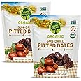 Happy Village Organic Dates Pitted, No Sugar Added Dried Dates Fruit, 40 OZ (2 Packs of 20 OZ) - Kosher, Non-GMO, Unsweetened, Vegan Sun-Dried Dates