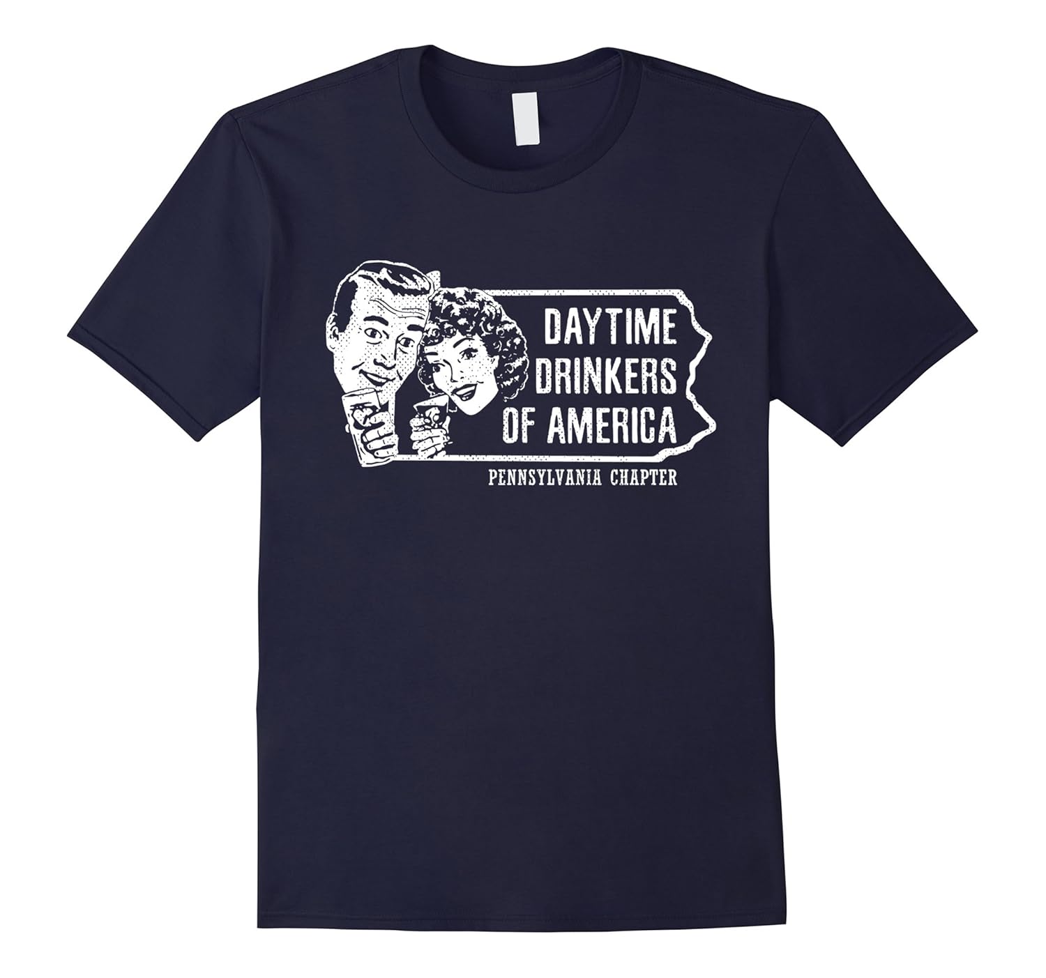 Pennsylvania Daytime Drinkers Shirt Beer Wine Funny Gag Gift-Rose