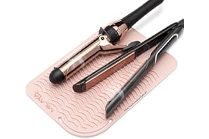 Milaya Beauty Vanity Accessories Heat Resistant Mat – Silicone Flat Iron & Curling Iron Holder, Non-Slip Vanity Mat & Hot Tool Mat for Home, Salon, or Travel Use