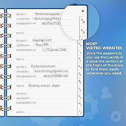 Clever Fox Password Book Spiral – Mini Internet